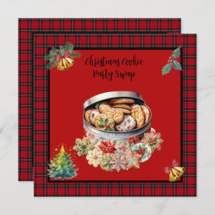 Convites Festa de Swap de Biscoito de Natal