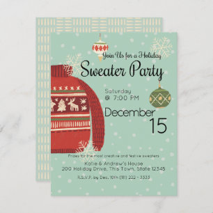Convites Festa de Sweater Holiday