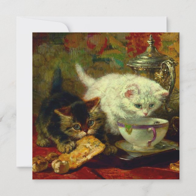 Convites Festa de Tea Kittens (Frente)