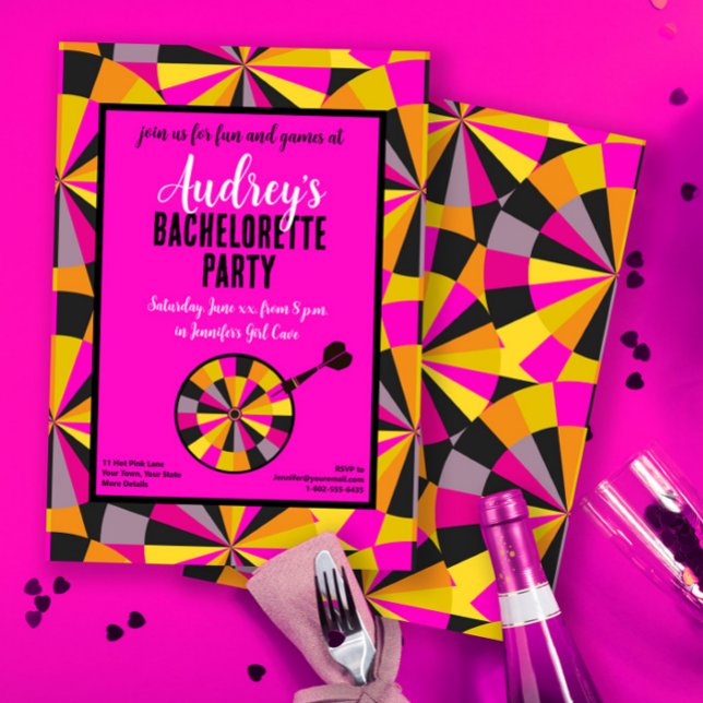 Convites Festa de Tema de Bachelorette do Jogo das Trevas (Criador carregado)