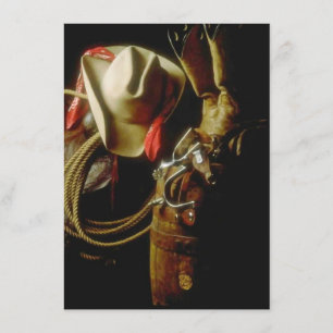 Convites Festa de Tema Ocidental de Hospedagem de Vazios