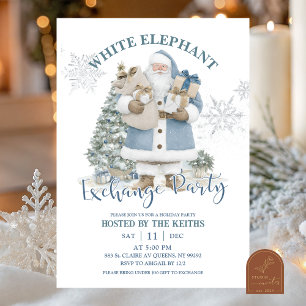 Convites Festa de Troca de Elefante Branco do Natal de Inve