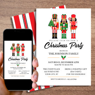 Convites Festa de Troca de Presentes de Natal com Quebra-No