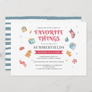 Convites Festa de troca de presentes no Natal Boho