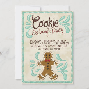 Convites Festa de Trocas de Biscoitos de Natal Personalizáv
