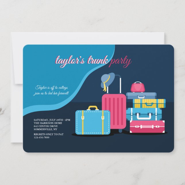 Convites Festa de tronco para Menina (Frente)