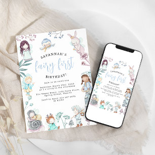 Convites Festa de um ano da Fada Querida