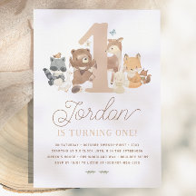 Festa de Um Ano dos Animais da Floresta