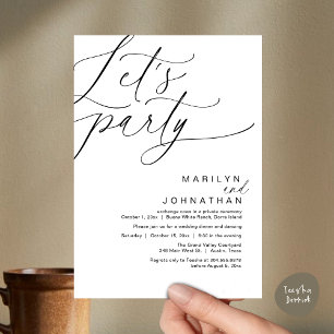 Convites Festa de vamos Feliz Para Sempre Após Janta De Cas