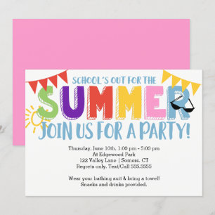 Convites Festa de Verão, as cores brilhantes da escola