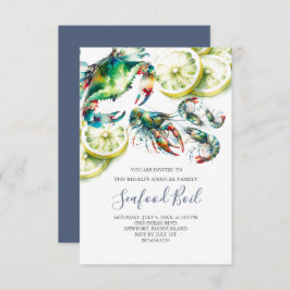 Convites Festa de verão da família do marisco