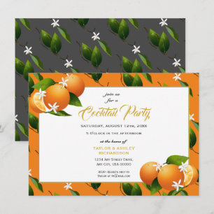 Convites Festa de Verão de Fruta Laranja
