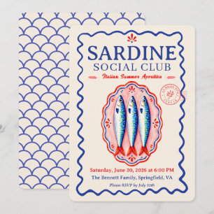 Convites Festa de Verão Italiana do Sardine Social Club
