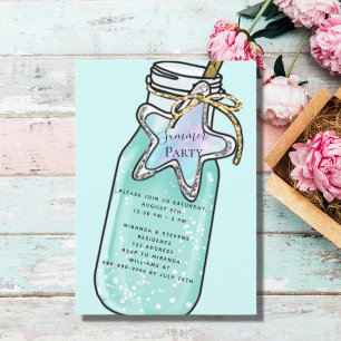 Convites Festa de verão na piscina da praia