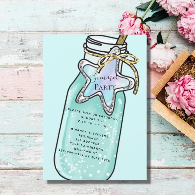 Convites Festa de verão na piscina da praia (Criador carregado)