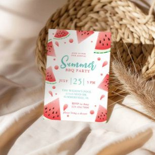 Convites Festa de Verão no Quintal com Churrasco de Melanci