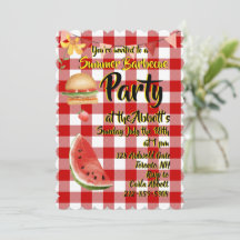 Festa de Verão Vermelho e Branco