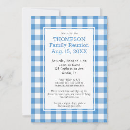 Convites Festa de Verificação da Reunião Familiar Azul-Buff