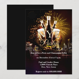 Convites Festa de Véspera de ano novo das Luzes da Cidade 