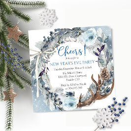 Convites Festa de Véspera de Ano Novo, Saúde, Foguetes Azui