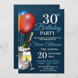 Convites Festa de Vinho Espumante da Celebração de aniversá