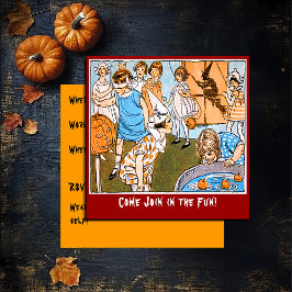 Convites Festa de Vintage Halloween para Crianças