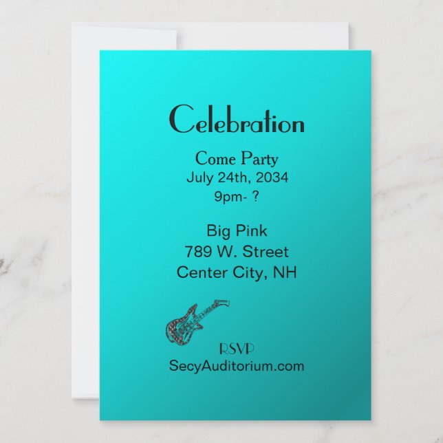 Convites Festa de Violão de Aqua (Frente)