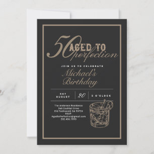 Convites Festa de Whisky de 50 Anos de Idade Perfeita