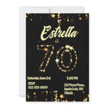 Festa Digital Elegante de 70 Anos para Idosos