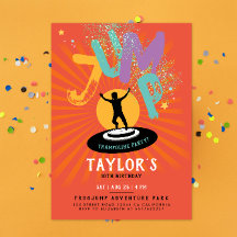 Festa Divertida Colorida de Pular Trampolim