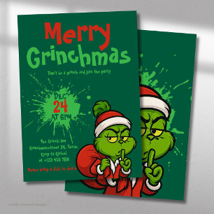 Convites Festa Divertida do Grinch Natal