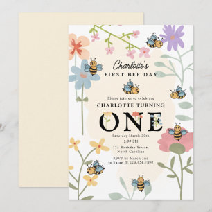 Convites Festa do 1º primeiro aniversario da abelha