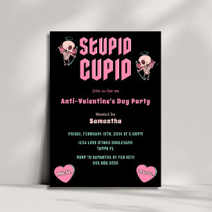 Convites Festa do Anti-Dia dos Namorados do Cupido Estúpido