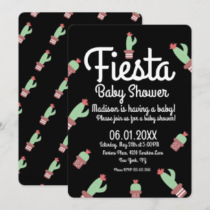 Convites Festa do Cacto Misto Reunião de Chá de Bebê