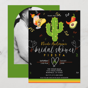 Convites Festa do Cactus do Coração Amarelo Amor Chá de Noi
