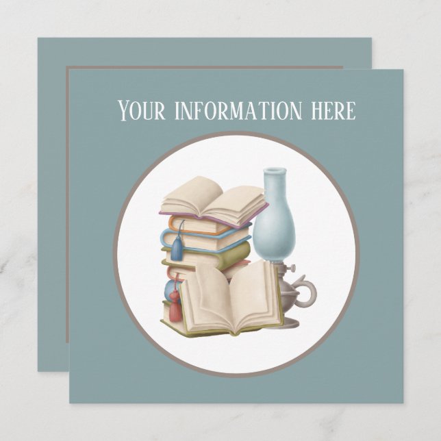 Convites festa do clube de leitura  (Frente/Verso)