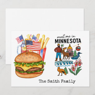 Convites Festa do Dia da Independência de Minnesota em 4 de