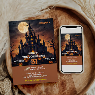 Convites Festa do Dia das Bruxas Assustadora Abóbora Costum