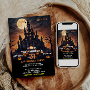 Convites Festa do Dia das Bruxas Assustadora Abóbora Costum