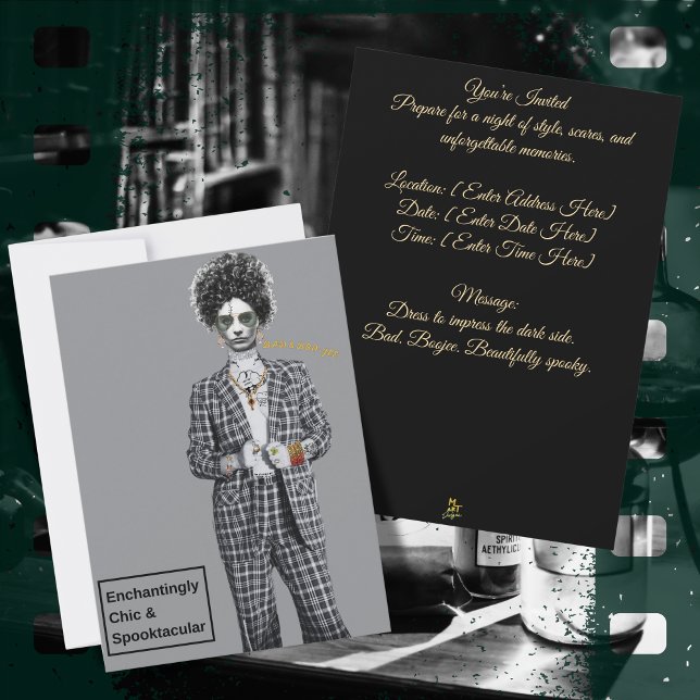 Convites Festa do Dia das Bruxas de Boo-Jee Gothic (Criador carregado)