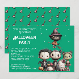 Convites Festa do Dia das Bruxas de Branca