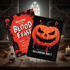 Convites Festa do Dia das Bruxas de Grin Pumpkin