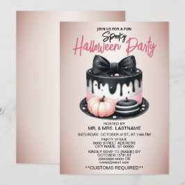 Convites Festa do Dia das Bruxas, Magras-Rosa Preto