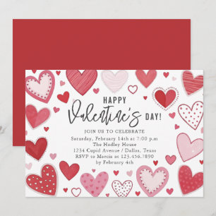 Convites Festa do Dia dos Namorados Beautiful Hearts