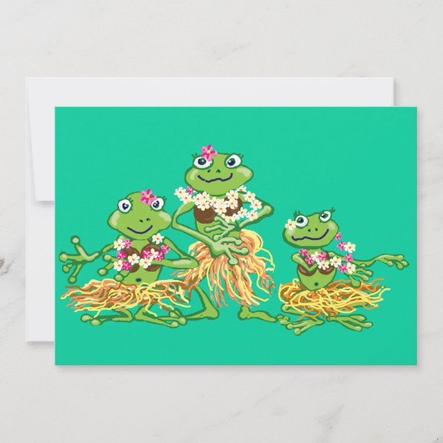 Convites festa do Havaí (Frente)