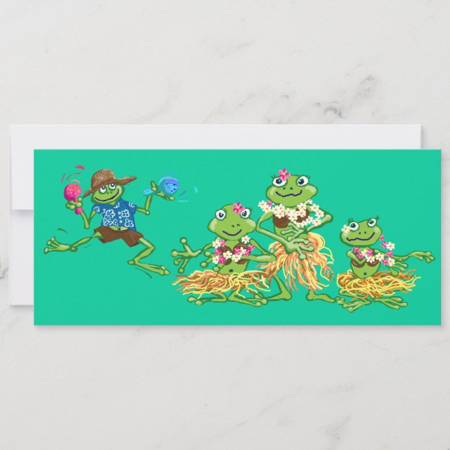 Convites festa do Havaí (Frente)