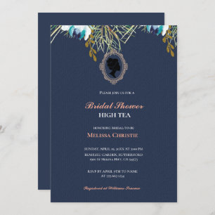 Convites festa do jardim de chá alto, belo pastel macio