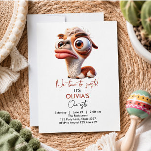 Convites Festa do Llama Caricatura Divertida de 1º Aniversá