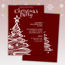 Festa do Natal com Árvore Vermelha e Branca