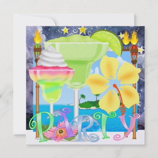 Convites Festa do Paraíso / Luau - SRF (Frente)